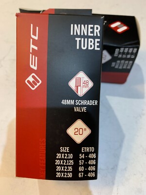 etc 20'' Zoll BMX Schläuche - 48mm SCHRADER VENTIL 20''x 2,10-2,50 (54/67-406)