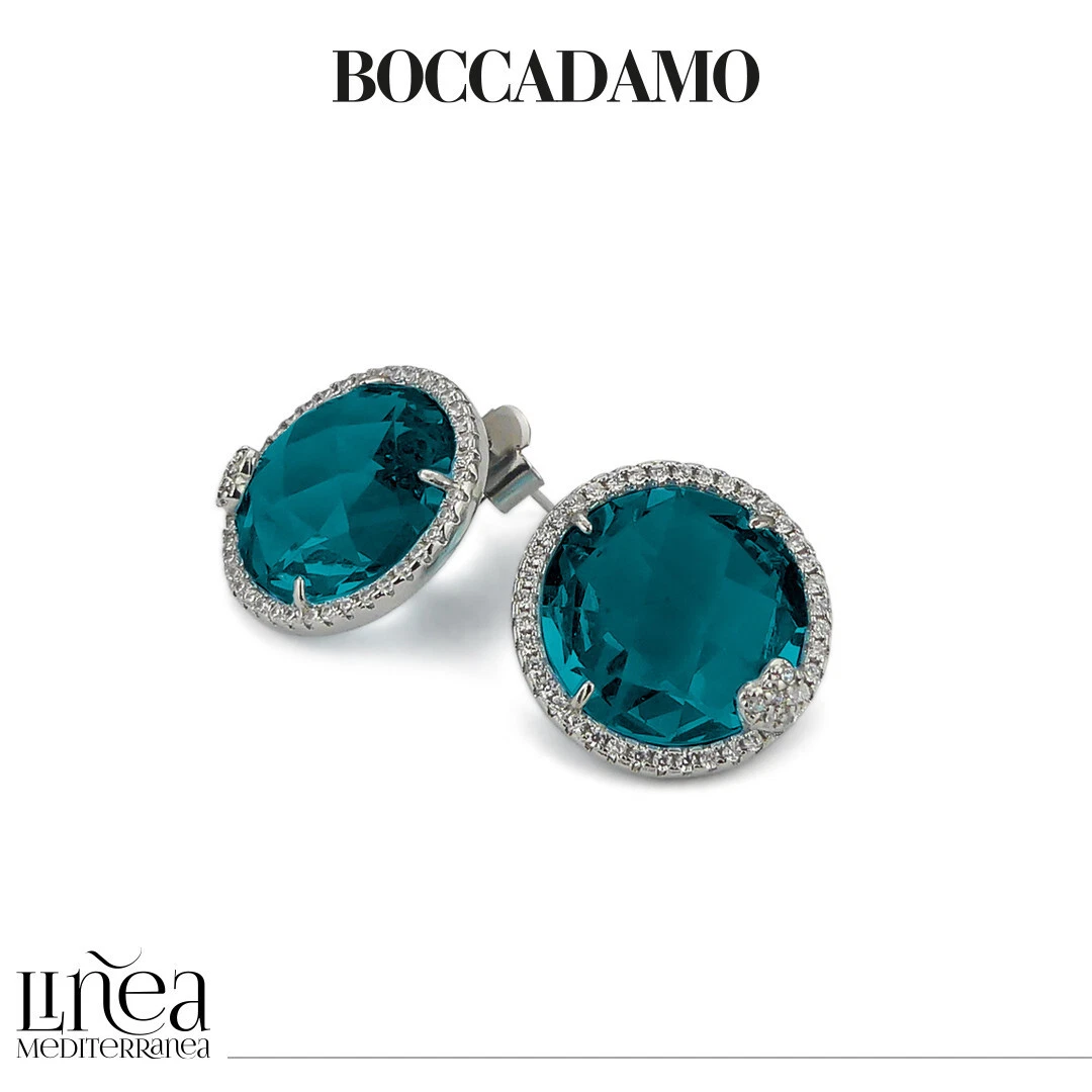 Orecchini A Lobo Boccadamo Caleida | Cristalli Ametista Su Placcatura Oro Rosa | Gioiello In Bronzo Made In Italy - 4