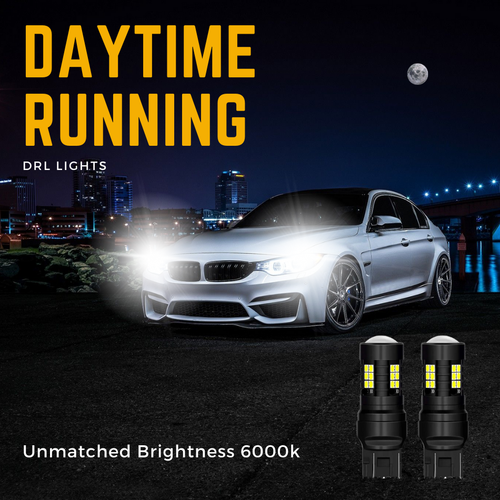T20 580 Led DRL Side Light Xenon White Smd Canbus Reverse W21/5w 7443 Bulbs 2x - Picture 4 of 12
