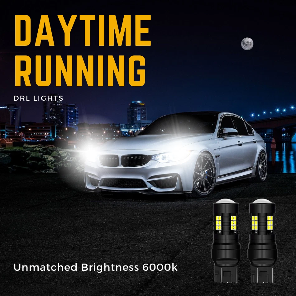 T20 580 Led DRL Side Light Xenon White Smd Canbus Reverse W21/5w 7443 Bulbs 2x  - Image 4 of 4