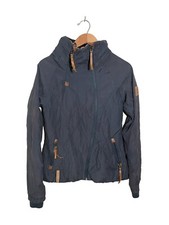 Naketano Utility Jacket Small Asymmetric Full Zip Inner Pockets Black Brown
