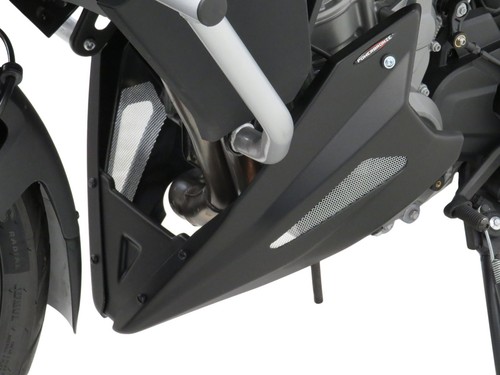 CF Moto 800MT Touring 2022-2025 Belly Pan Blanco Brillante con Malla Plateada Powerbron - Imagen 3 de 4