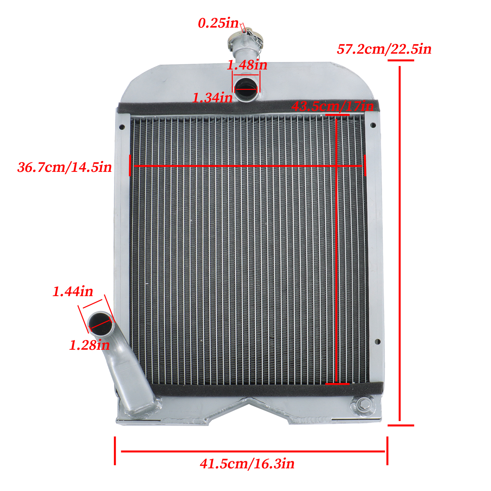 2 Row Aluminum Cooling Radiator For Ford Tractor Radiator 2N 8N 9N ...
