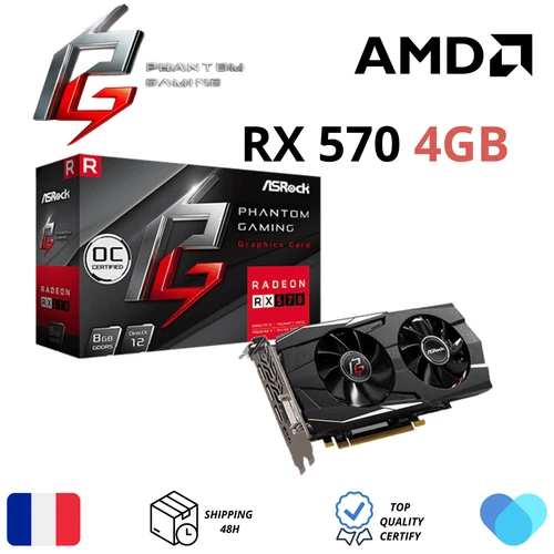 AMD Radeon RX 570 4 Go GDDR5 ASROCK PHANTOM GAMING