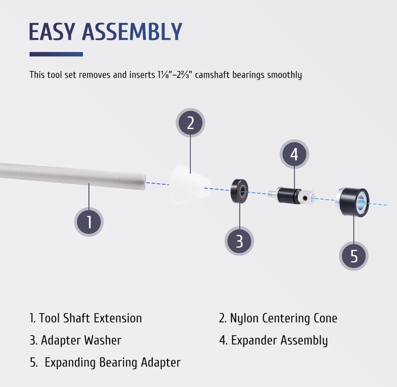 Universal Engine Camshaft Bearing Tool Cam Bearing Installation Kit