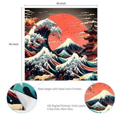 The Great Wave Tapestry Japanese Ocean Sea Wave 59.10