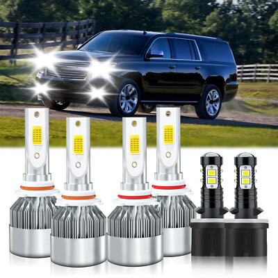 For Chevrolet Suburban 2500 2000-2006 LED Headlight Bulb Hi/Low Beam Fog Light