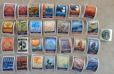 Authentic Starbucks Stickers  29 Varieties Scrapbook/Collectable/Coffee Lovers