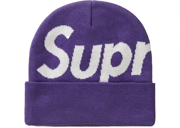Taille OS   Bonnet Supreme Big Logo (FW23) violet foncé (FW23) violet foncé 