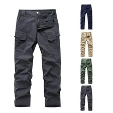Tactical Mens Cargo Pants Waterproof Work Hiking Combat Outdoor Trousers Pants