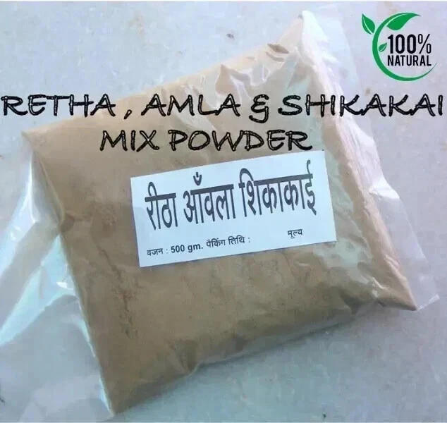 Pure Organic Indian Amla Reetha Shikakai Powder-Natural Hair Care Solution - image 3 of 3