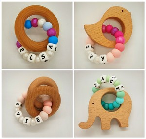 wooden worm baby toy