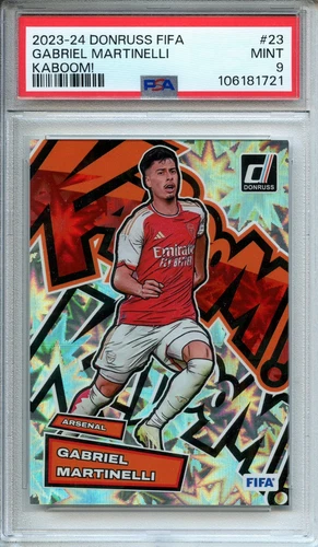 2023-24 Panini Donruss FIFA Gabriel Martinelli Kaboom! #23 PSA 9