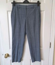 TALBOTS Hampshire Ankle Pant Blue Polyester Blend Career Casual Business 4 Pet