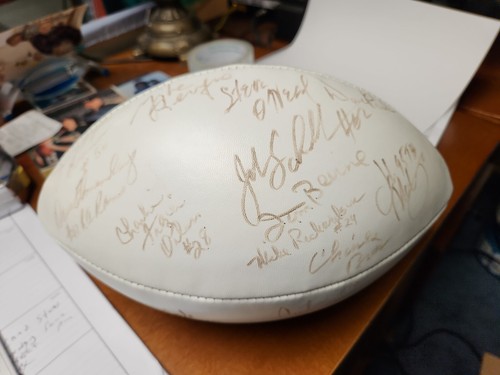 HOUSTON OILERS NFL ALUMNI Autograph Football DAN PASTORINI MIKE RENFRO ++++ - 第 4/6 張圖片