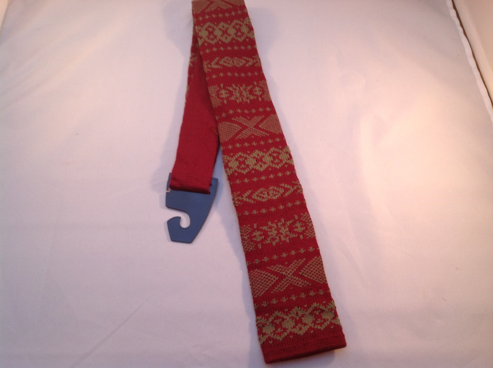 Eaton 100 Cotton Knit Sock Tie Burgundy and Gray Made in USA NEW