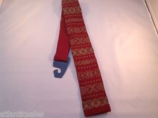 Eaton 100% Cotton Knit Sock Tie Burgundy and Gray Made in USA NEW Vintage