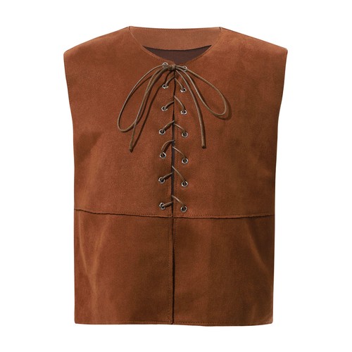 Kids Vest Western Cowboy Dress Up Carnival Halloween Cosplay Waistcoat Outfit - Picture 12 of 51