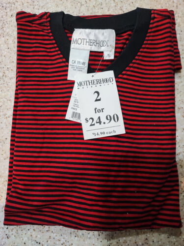 Motherhood Maternity V Neck Pullover T Shirt Cotton Top Blouse S 2 Shirts NWT