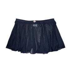 Danskin Sheer Gauzy Tutu Skirt Girls 6 Black Rose Flower Embellished Stretch