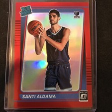 SANTI ALDAMA 2021-22 PANINI DONRUSS OPTIC RED PRIZM RATED ROOKIE #d 21/99  SSP