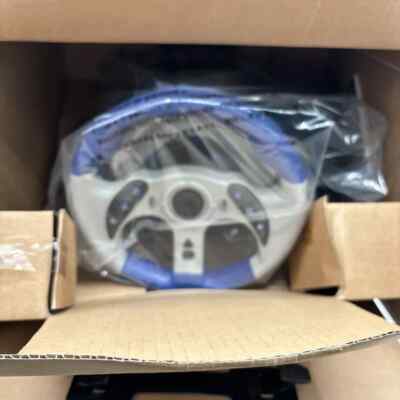  Playstation 2 PS2 Mad Catz MC2 MicroCon Racing Wheel with Pedals & Box RARE