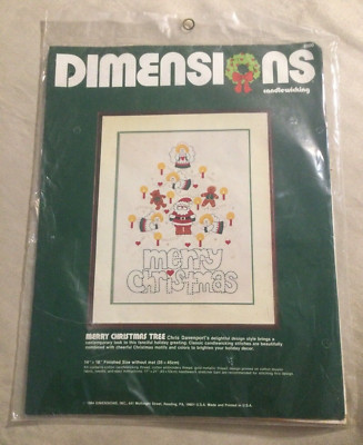 1984 Dimensions Candlewicking Kit #8600 Merry Christmas Tree by Chris Davenport