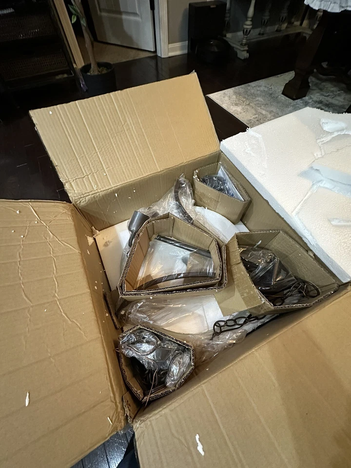 Accesorio colgante de iluminación CAL FX-3551/1P bronce oscuro vidrio blanco Foto 3 de 4