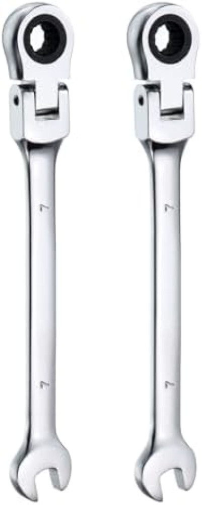 Offerta 2x Chiavi a Cricchetto 7mm QUARKZMAN - Testa Snodata 180°