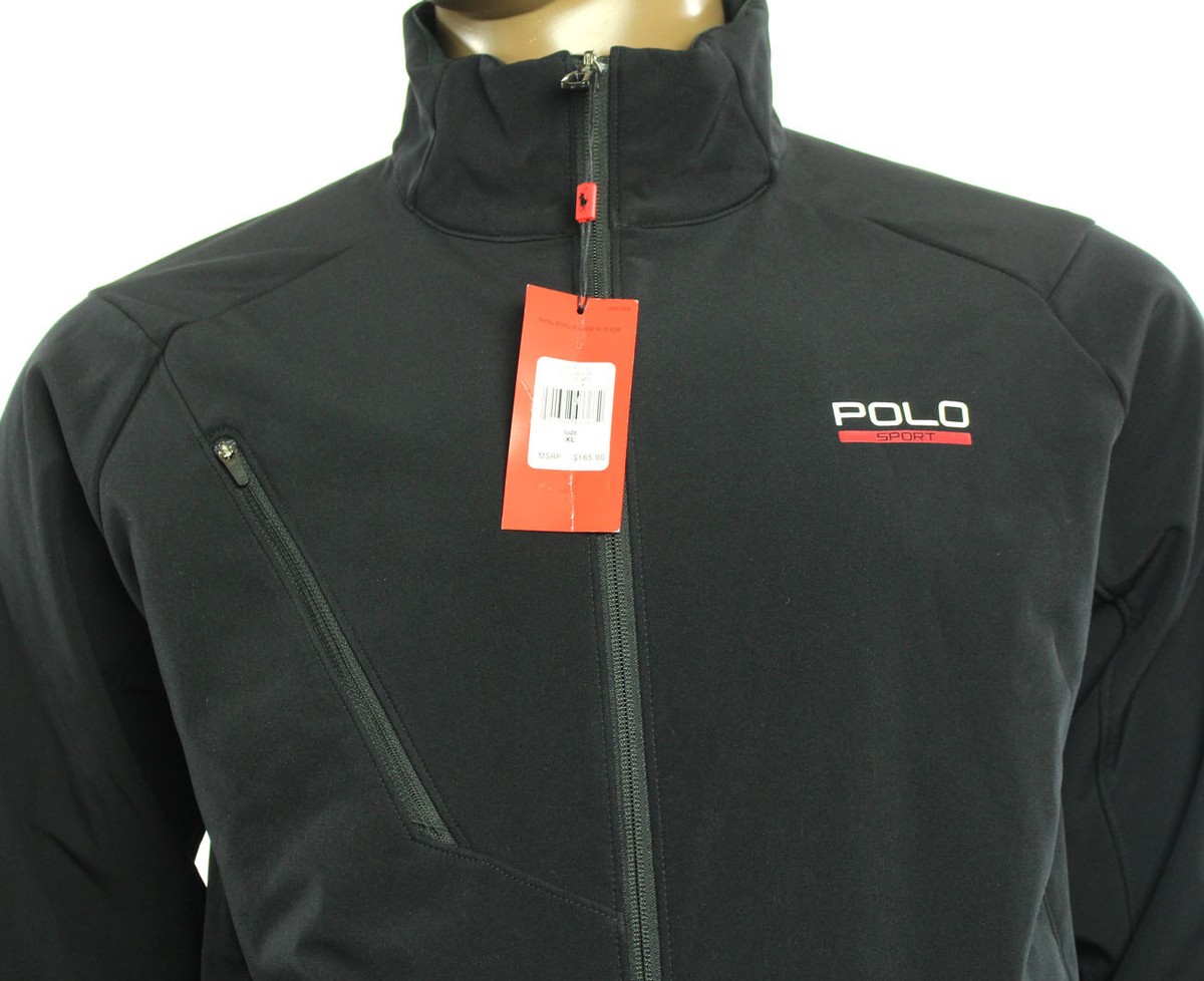 New Polo Sport Ralph Lauren Full Zip Water Resistant Barklay Black