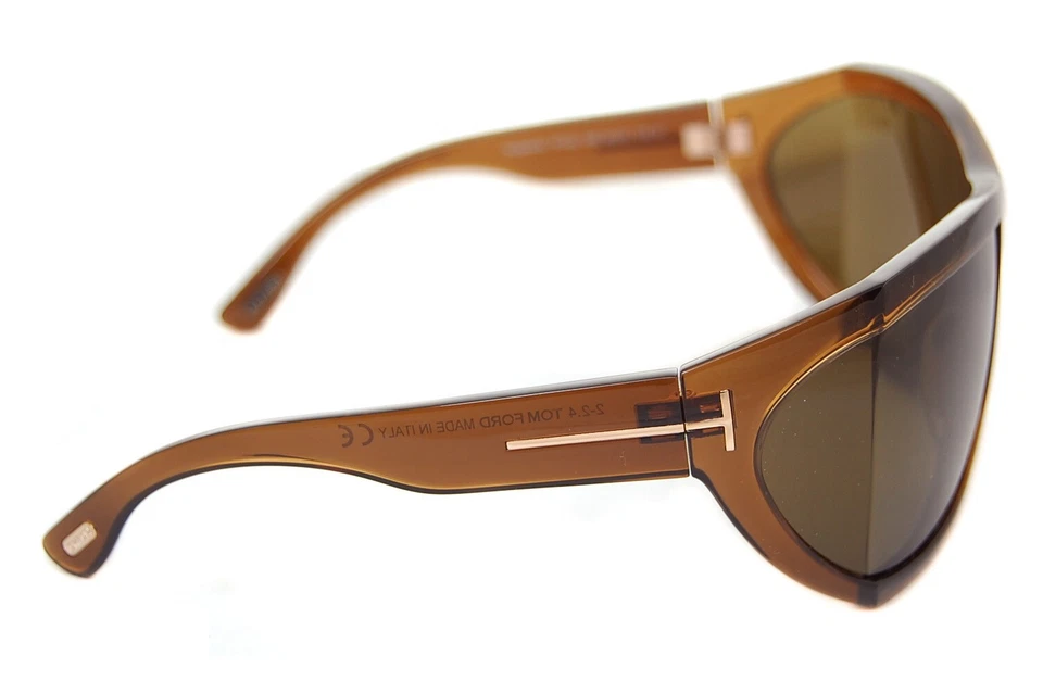 Gafas de sol TOM FORD SEDGEWICK TF402 48E para hombre grandes XL cuadradas ESCUDO LATERAL MARRÓN Foto 3 de 4