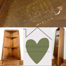 G Plan E Gomme Pyramid Teak Bedside Bookcase Shelf Vintage Mid 20th Century