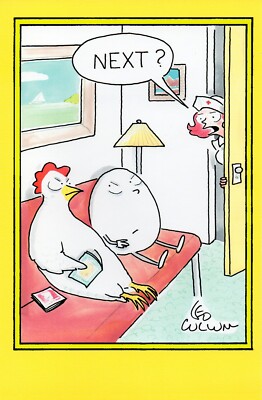 Funny GET WELL SOON Card FOR ANYONE, Chicken Egg by Funny Side Up