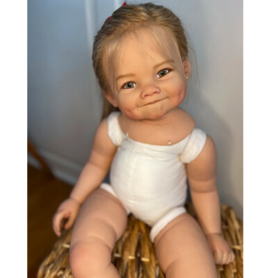 28in Reborn Baby Doll Artist Painted Toddler Girl Xmas Gift Cloth Body Assembled