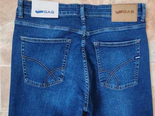 GAS Jeans, Size W33,L32, Blue, Mid Rise, Stretch ,Skinny Fit, Men's - 第 7/11 張圖片