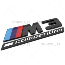 For F80 G80 M3 Competition Rear Trunk Gloss Black Nameplate Emblem Badge