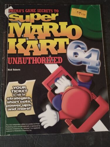 Nintendo Super Mario Kart 64 Unauthorized Game Secrets Strategy Guide Book - Picture 1 of 7