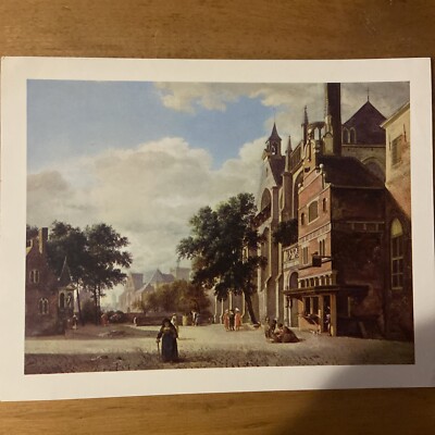 Jan Van Der Heyden: Square In Utrecht 8.75” X 6.75” Print Holland