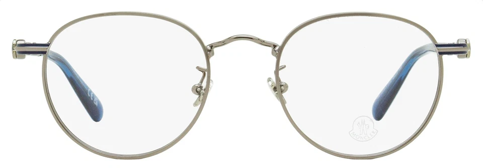 Moncler Oval Eyeglasses ML5204H 014 Ruthenium/Blue 48mm - Image 2 of 3