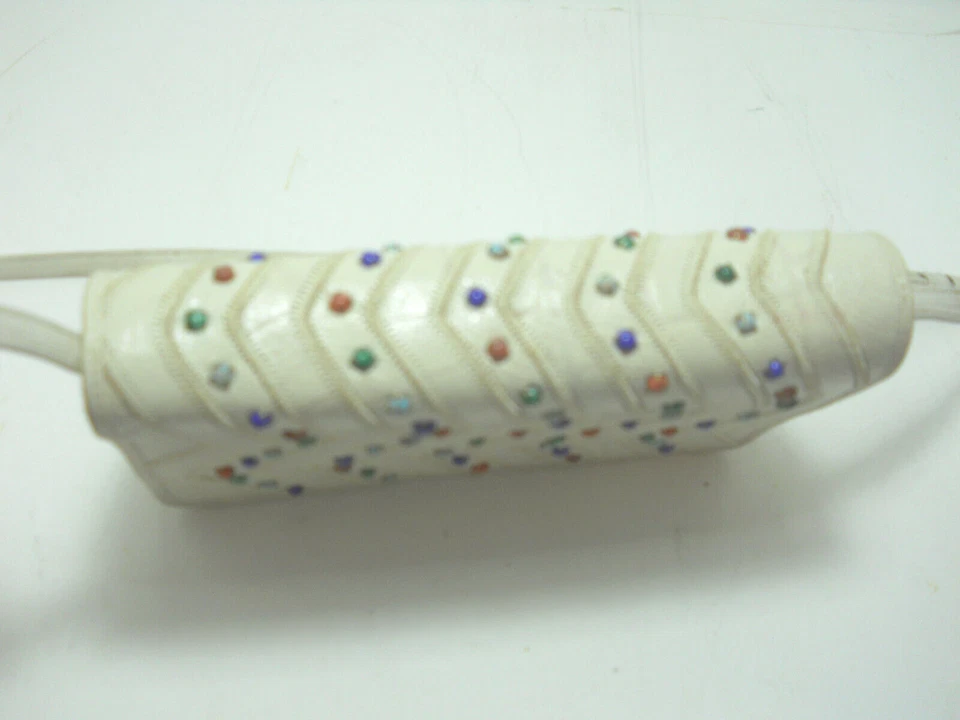 Sharif Unique Small White Leather iShoulder Bag w Colorful Accents - Image 3 of 4