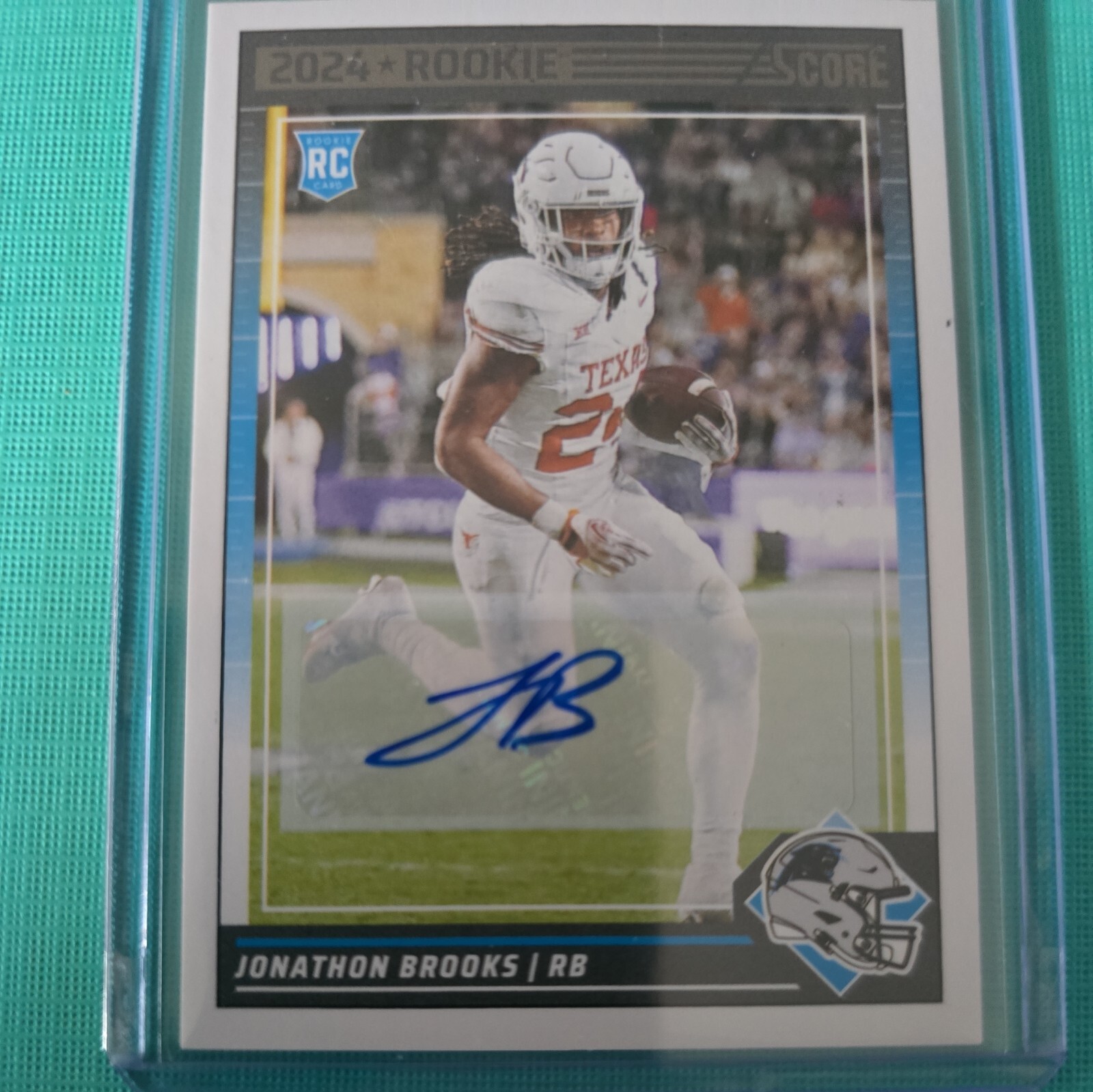 2024 Panini Score Jonathon Brooks Rookie Auto #365 Panthers RC SP