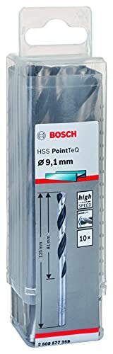 Set 10 Punte Bosch Professional HSS PointTeQ 9,1x81x125 mm 2608577259
