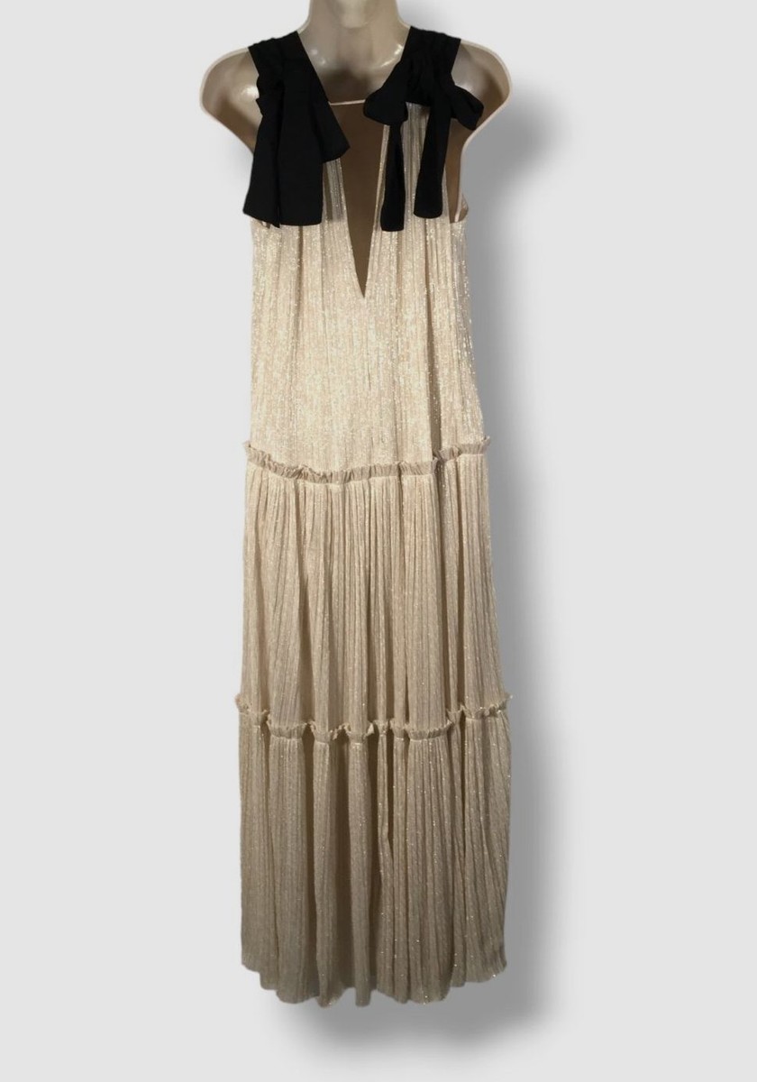$411 Sabina Musayev Women's Gold Metallic Ray Satin Dress Size Small | eBay $411 Sabina Musayev Women's Gold Metallic Ray Satin Dress Size Small | eBay