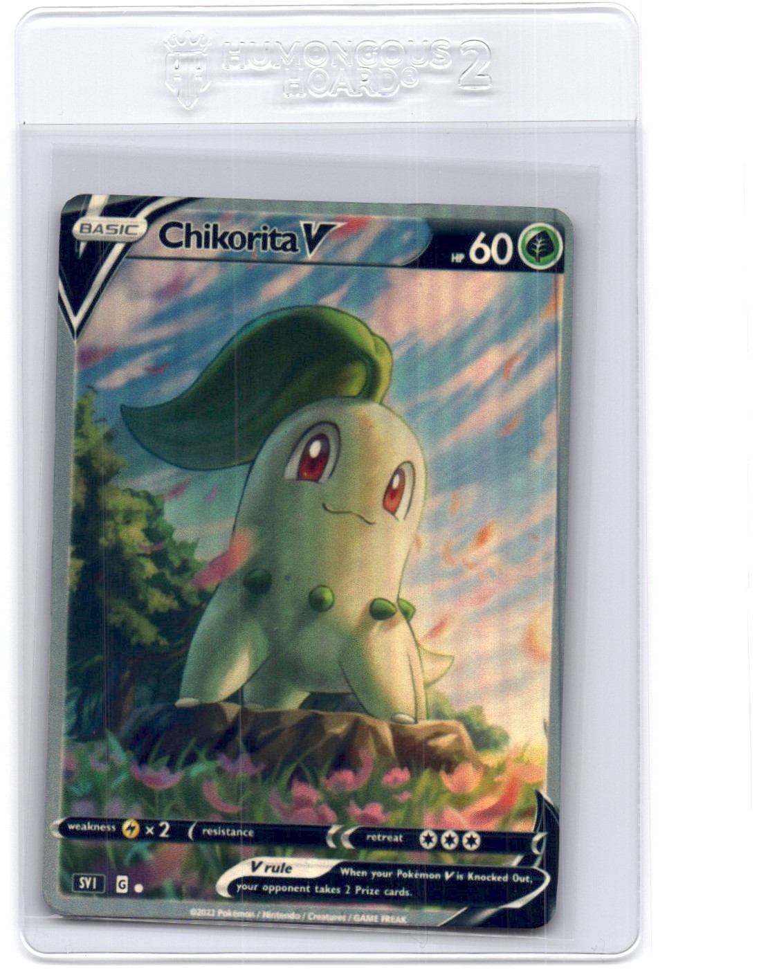CustomMade madeTOorder full art HOLO pokemon card PTL448 Chikorita Read desc