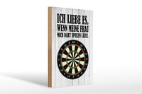 Holzschild Spruch 20X30 Cm Liebe Wenn Meine Frau Mich Dart Schild Wooden Sign