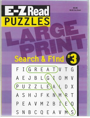 E-Z Read Puzzles Large Print Search & Find #3