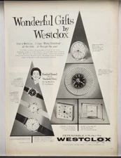 1960 Westclox Watch Clocks Leland Andover Orbit Baby Ben Sequin Vintage Print Ad