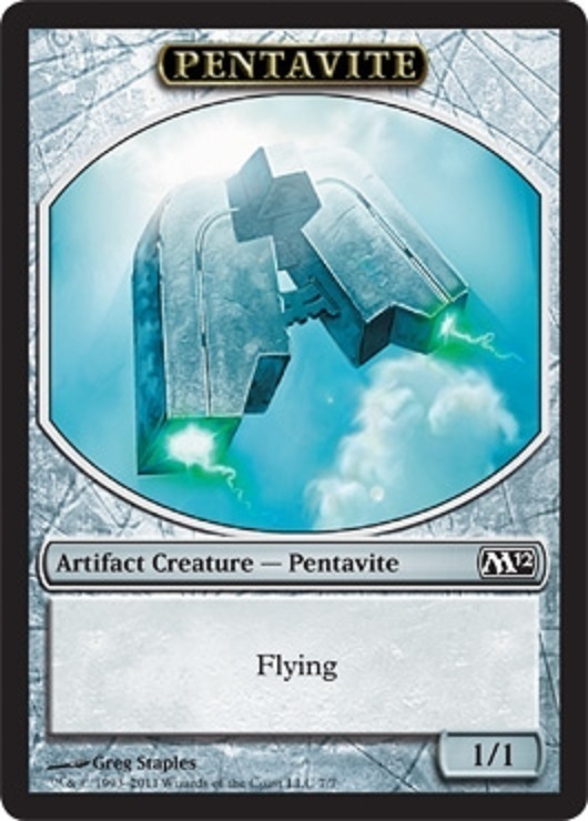 10 Token Cards - PENTAVITE - Magic 2012 M12 - SAME ART - NM/SP - Magic MTG FTG