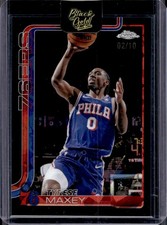 2025-26 Topps Chrome Sapphire Tyrese Maxey Black Refractor #/10 76ers