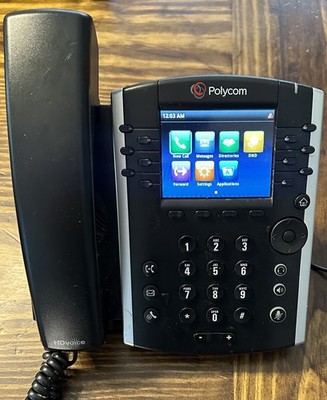Polycom VVX 400 IP Business PoE Telephone 12 lines Voicemail 2200-46157-025